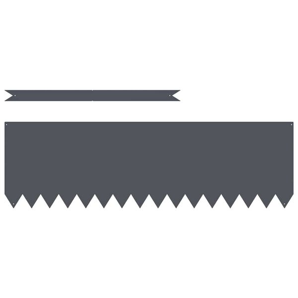 vidaXL Okraj tr&aacute;vn&iacute;ku 20 pcs Antracit 100 x 0,05 x 20 cm