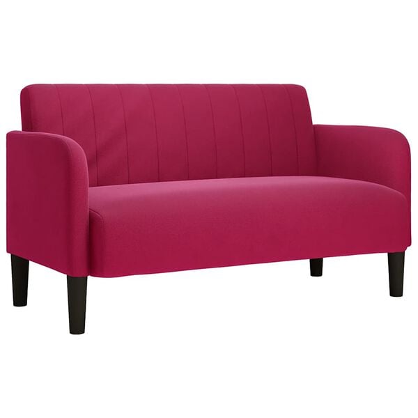 vidaXL Loveseat Sofa v&iacute;nov&aacute; 109 cm samet