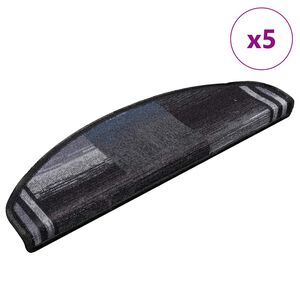 vidaXL N&aacute;&scaron;lapy na schody samolepic&iacute; 5 ks 65x21x4 cm černo&scaron;ed&eacute;