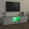 vidaXL TV skř&iacute;ňka s LED osvětlen&iacute;m betonově &scaron;ed&aacute; 140 x 40 x 36 cm