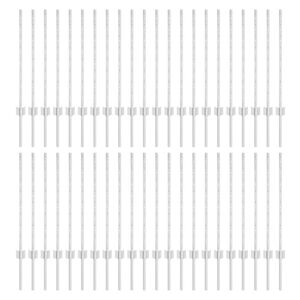 vidaXL Plotov&yacute; sloupek. 44 pcs Stř&iacute;brn&aacute; 120 cm Ocel