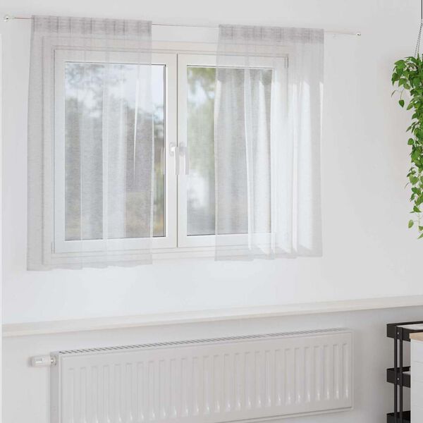 vidaXL Voile Z&aacute;clona 2 pcs Světle &scaron;ed&aacute; 140 x 140 cm Polyester