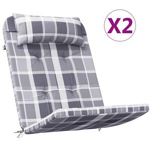 vidaXL Podu&scaron;ky na židli Adirondack 2 ks &scaron;ed&eacute; k&aacute;rovan&eacute; oxfordsk&aacute; l&aacute;tka