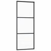vidaXL Posuvn&eacute; dveře s kov&aacute;n&iacute;m 76x205 cm ESG sklo a hlin&iacute;k
