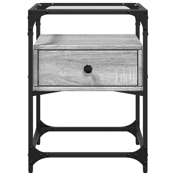 vidaXL Nočn&iacute; stolek &scaron;ed&yacute; sonoma 40 x 40 x 55 cm kompozitn&iacute; dřevo