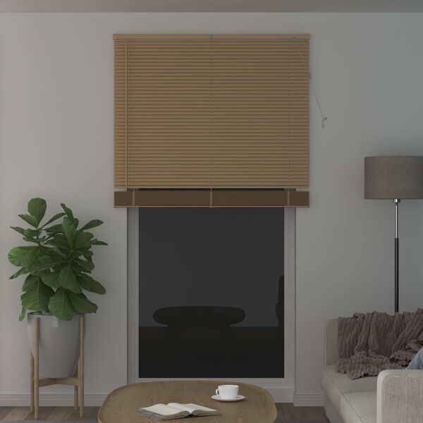 vidaXL Venet &scaron;koln&iacute; žaluzie Světle hněd&aacute; s vzorem 213 x 110 cm PVC