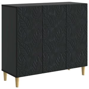vidaXL Serv&iacute;rovac&iacute; skř&iacute;ň Čern&aacute; 89 x 34,5 x 80 cm Kompozitn&iacute; dřevo