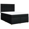 vidaXL Box spring postel s matrac&iacute; čern&aacute; 140 x 190 cm textil