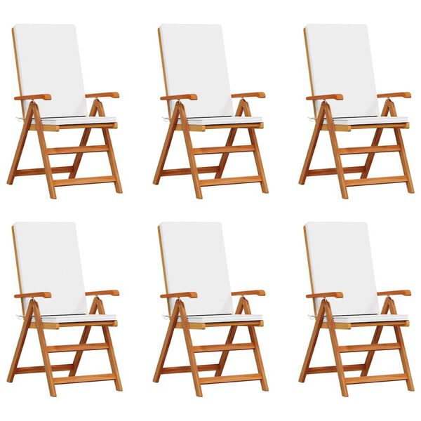 vidaXL Zahradn&iacute; křeslo 6 pcs Hněd&aacute; a b&iacute;l&aacute; 57 x 71,5 x 104 cm