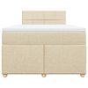 vidaXL Box spring postel s matrac&iacute; kr&eacute;mov&aacute; 120x200 cm textil