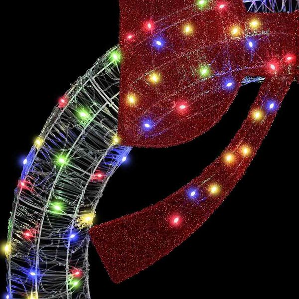 vidaXL Věnec s 60 LED diodami Vícebarevný 75 cm Akryl