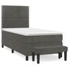 vidaXL Box spring postel s matrac&iacute; tmavě &scaron;ed&aacute; 80 x 200 cm samet