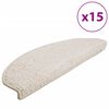 vidaXL Schodov&eacute; rohože 15 ks 65 x 21 x 4 cm b&iacute;l&eacute;, půlkulat&eacute;, velk&eacute;