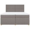 vidaXL Box spring postel s matrac&iacute; taupe 200x200 cm textil