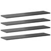 vidaXL Př&iacute;davn&eacute; police 8 ks &scaron;ed&eacute; vysok&yacute; lesk 80x20x1,5 cm dřevotř&iacute;ska