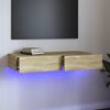 vidaXL TV skř&iacute;ňka s LED osvětlen&iacute;m dub sonoma 90 x 35 x 15,5