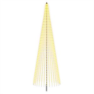 vidaXL LED v&aacute;nočn&iacute; strom 485 cm 1632 LED Tepl&aacute; b&iacute;l&aacute; Železo Čern&aacute;