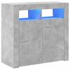 vidaXL Př&iacute;born&iacute;k s LED osvětlen&iacute;m betonově &scaron;ed&yacute; 80 x 35 x 75 cm