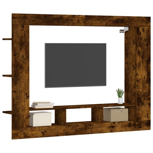 vidaXL TV skř&iacute;ňka kouřov&yacute; dub 152 x 22 x 113 cm kompozitn&iacute; dřevo