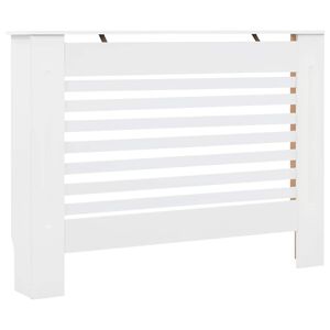 vidaXL Kryt na radi&aacute;tor b&iacute;l&yacute; 112 x 19 x 81,5 cm MDF