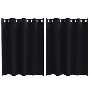 vidaXL Z&aacute;věsy na zatemněn&iacute; s kroužky 2 pcs Čern&aacute; 140 x 140 cm