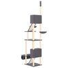 vidaXL Kočičí strom ke stropu tmavě šedý 277–303 cm