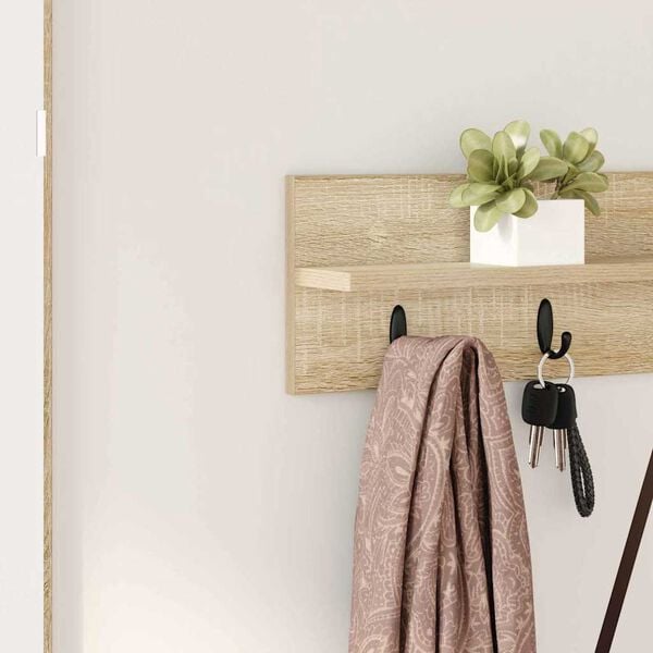 vidaXL N&aacute;stěnn&yacute; vě&scaron;&aacute;k na kab&aacute;ty N&aacute;stěnn&yacute; Sonoma dub 80 x 10,5 x 18 cm