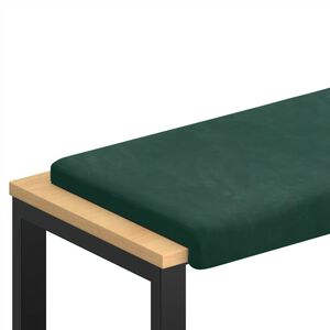 vidaXL Pol&scaron;t&aacute;ř na lavici Samet Tmavě zelen&aacute; Hloubka 35 cm