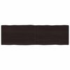 vidaXL Stoln&iacute; deska tmavě hněd&aacute; 200x60x(2-6)cm o&scaron;etřen&yacute; dub živ&aacute; hrana