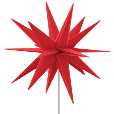 vidaXL Svítící vánoční hvězda s hrotem a LED skládací červená 57 cm