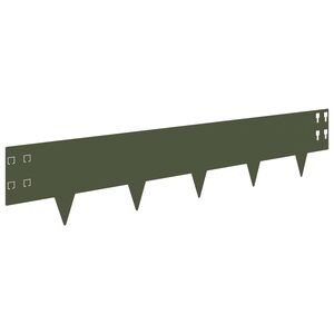 vidaXL Okraj tr&aacute;vn&iacute;ku 30 ks 100 x 20 cm Ocel Olivově zelen&aacute;