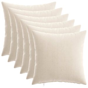 vidaXL Povlak na pol&scaron;t&aacute;ř 6 ks HEERLEN Kr&eacute;mov&aacute; 30 x 30 cm