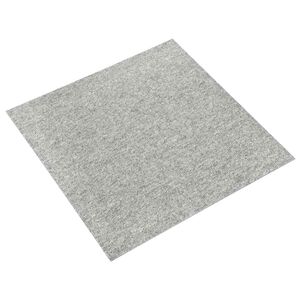 vidaXL Koberec 20 pcs Světle &scaron;ed&aacute; 50 x 50 cm 100% polypropylen