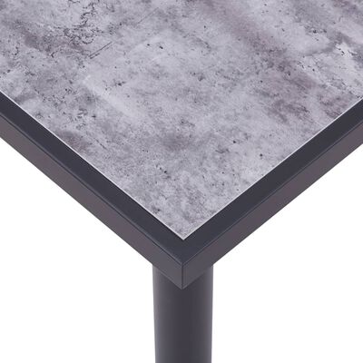 vidaXL Jídelní stůl černý a betonově šedý 120 x 60 x 75 cm MDF