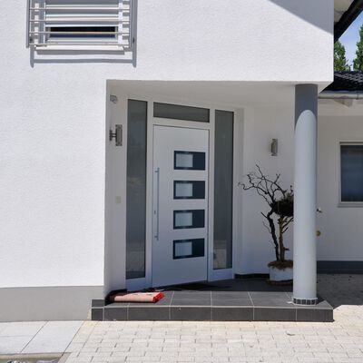 vidaXL Vchodové dveře bílé 110 x 210 cm hliník a PVC