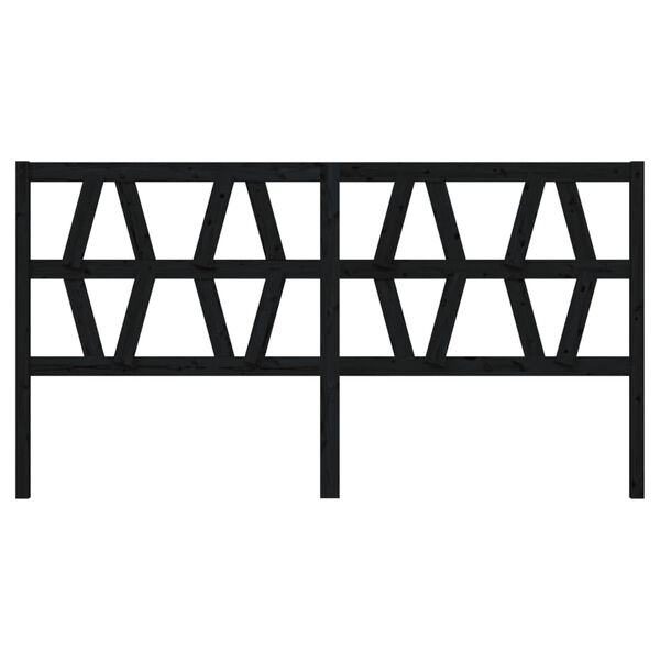 vidaXL Čelo postele čern&eacute; 206 x 4 x 100 cm masivn&iacute; borovice