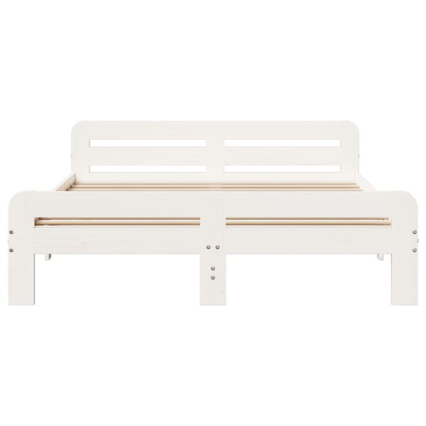 vidaXL Postel bez matrace b&iacute;l&aacute; 140 x 200 cm masivn&iacute; borovice