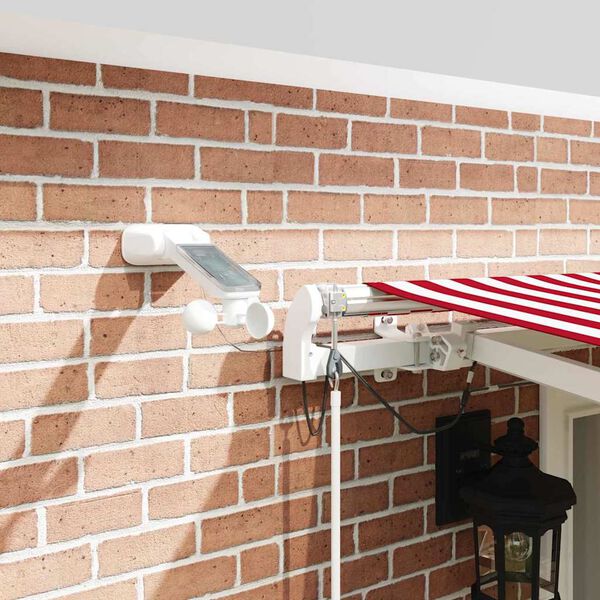 vidaXL Budsorovateln&eacute; zastře&scaron;en&iacute; Červen&aacute; a B&iacute;l&aacute; 500 &times; 350 cm