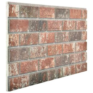 vidaXL N&aacute;stěnn&eacute; panely 10 ks 100 x 50 cm Tmavě hněd&aacute; a &scaron;ed&aacute; EPS pěna