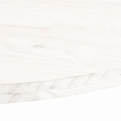 vidaXL Stolní deska bílá 60 x 30 x 2,5 cm masivní borové dřevo oválná
