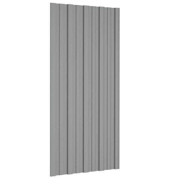 vidaXL Stře&scaron;n&iacute; panel 36 pcs &Scaron;ed&yacute; 100 x 45 cm Pozinkovan&aacute; ocel
