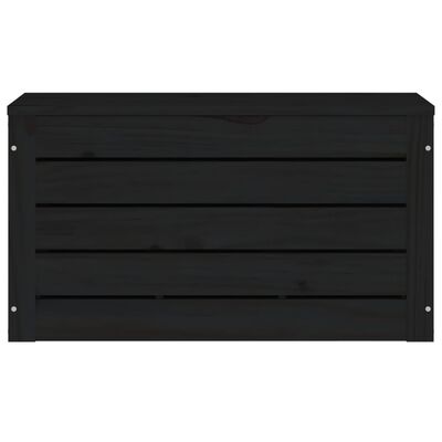 vidaXL Úložný box černý 59,5x36,5x33 cm masivní borové dřevo