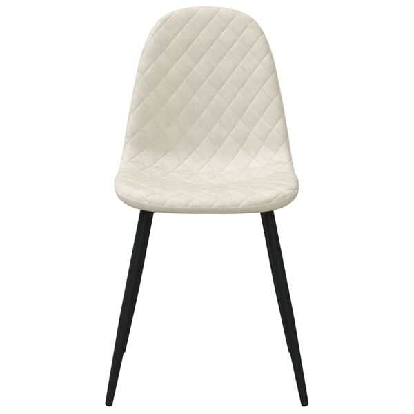 vidaXL Jídelní židle 6 ks krémově bílé samet