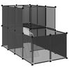 vidaXL Klec pro mal&aacute; zv&iacute;řata čern&aacute; 142 x 74 x 93 cm PP a ocel