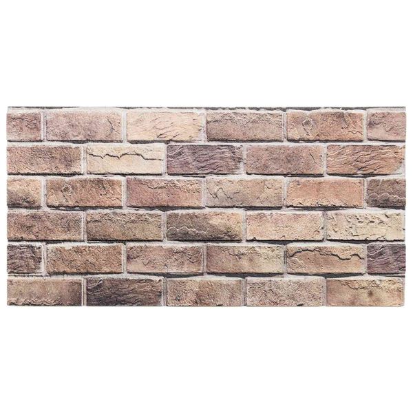 vidaXL N&aacute;stěnn&eacute; panely 10 pcs Hněd&aacute; a &scaron;ed&aacute; 100 x 50 cm EPS pěna