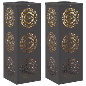 vidaXL Sol&aacute;rn&iacute; LED Cestovn&iacute; Světlo 2 ks Tepl&aacute; b&iacute;l&aacute; 18 x 18 x 50 cm