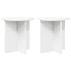 vidaXL Stojan na rostliny 2 pcs B&iacute;l&aacute; &Oslash;40 x 40 cm Kompozitn&iacute; dřevo