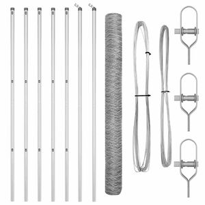 vidaXL Plotov&yacute; sloupek. Stř&iacute;brn&aacute;