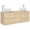 vidaXL Sada koupelnov&yacute;ch skř&iacute;něk 3 ks Dub sonoma 49,5 x 41 x 64,5 cm
