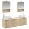 vidaXL Sada koupelnov&yacute;ch skř&iacute;něk 5 pcs Dub sonoma Kompozitn&iacute; dřevo